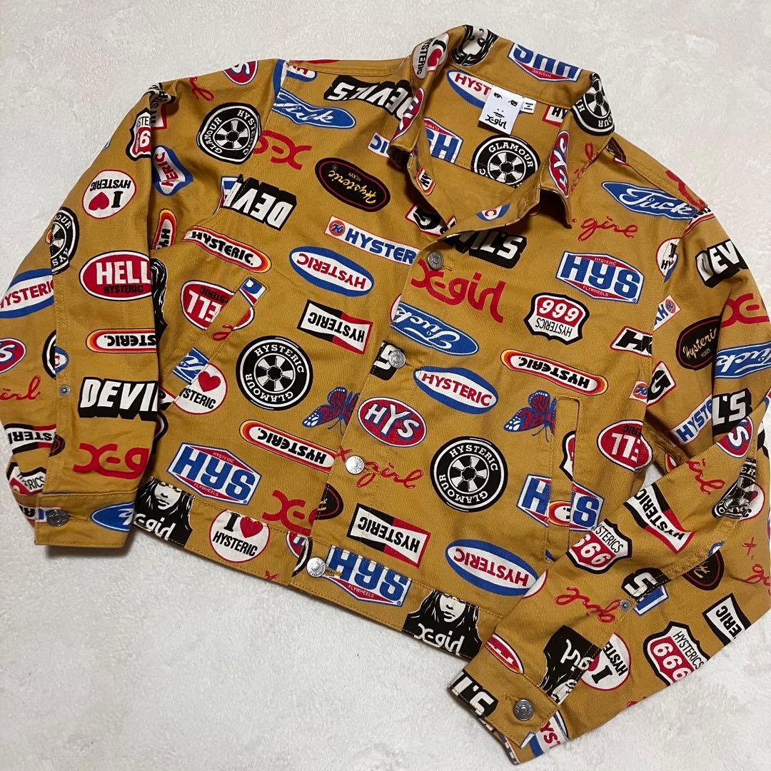 希少✨ヒステリックグラマー ×エックスガール デニムジャケット 総柄 y2k