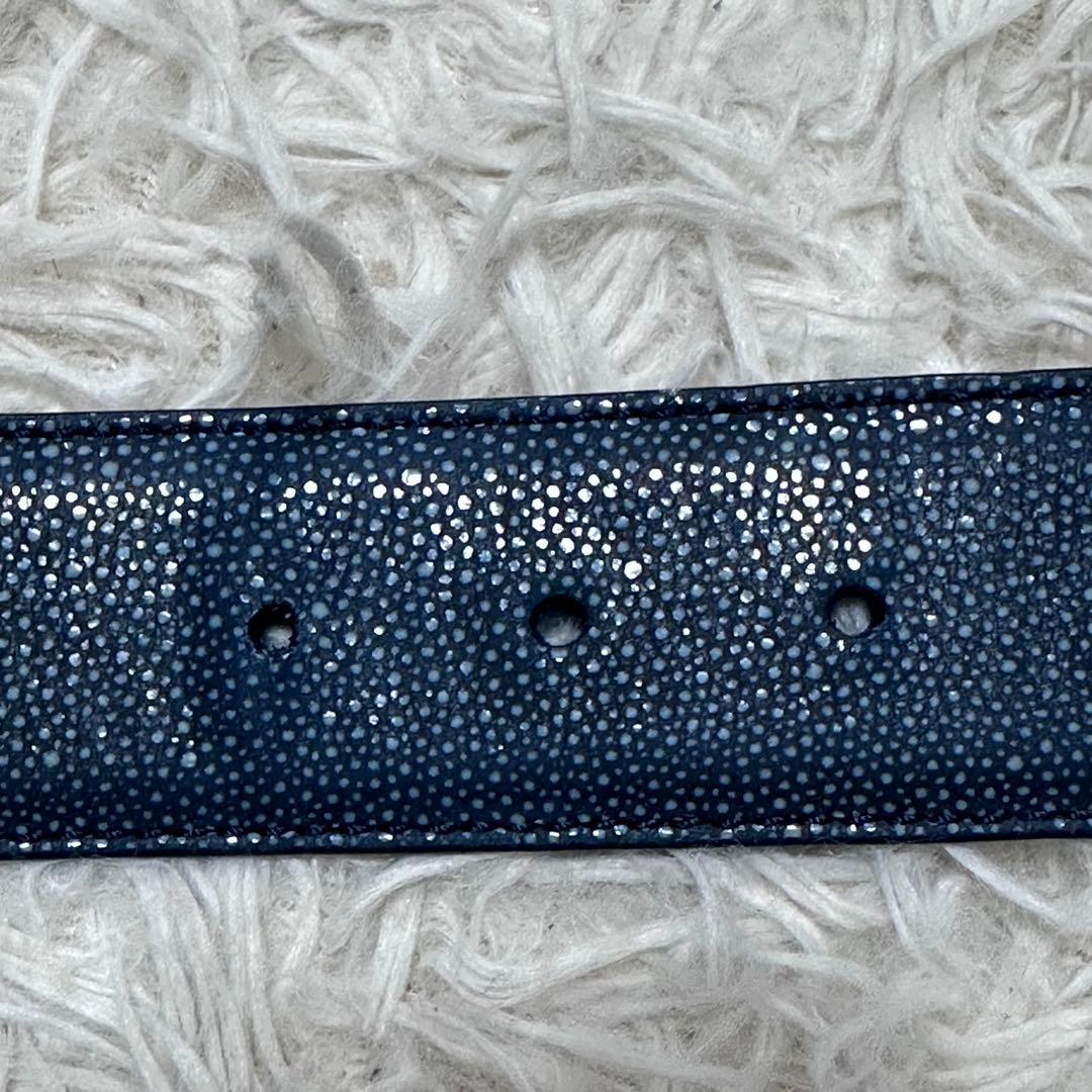 Elliot Rhodes 本革 スワロ装飾バックル ベルト