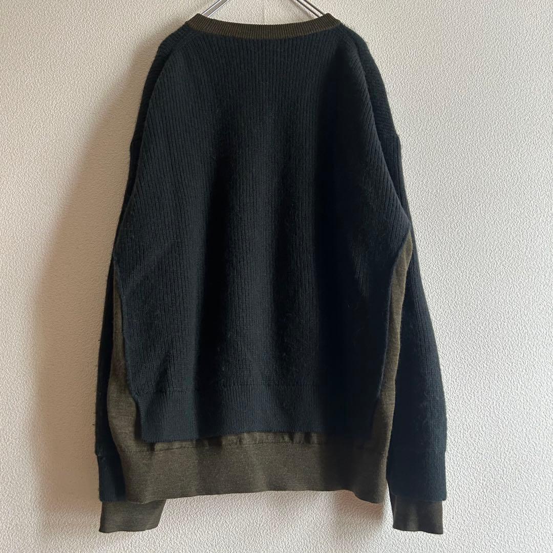 YOKE ヨーク ドッキングニット ベイビーアルパカ ウール グリーン