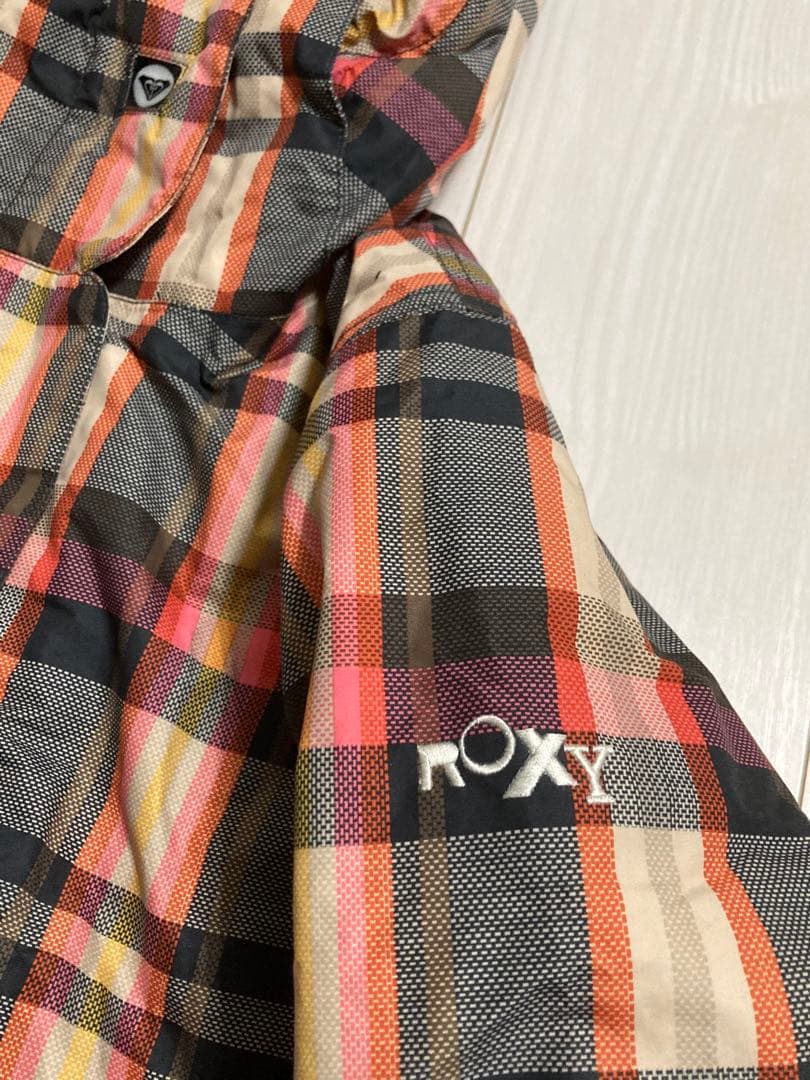ROXY スノーボード(スキー)ウェアセット 上はM、下はSサイズ チェック柄