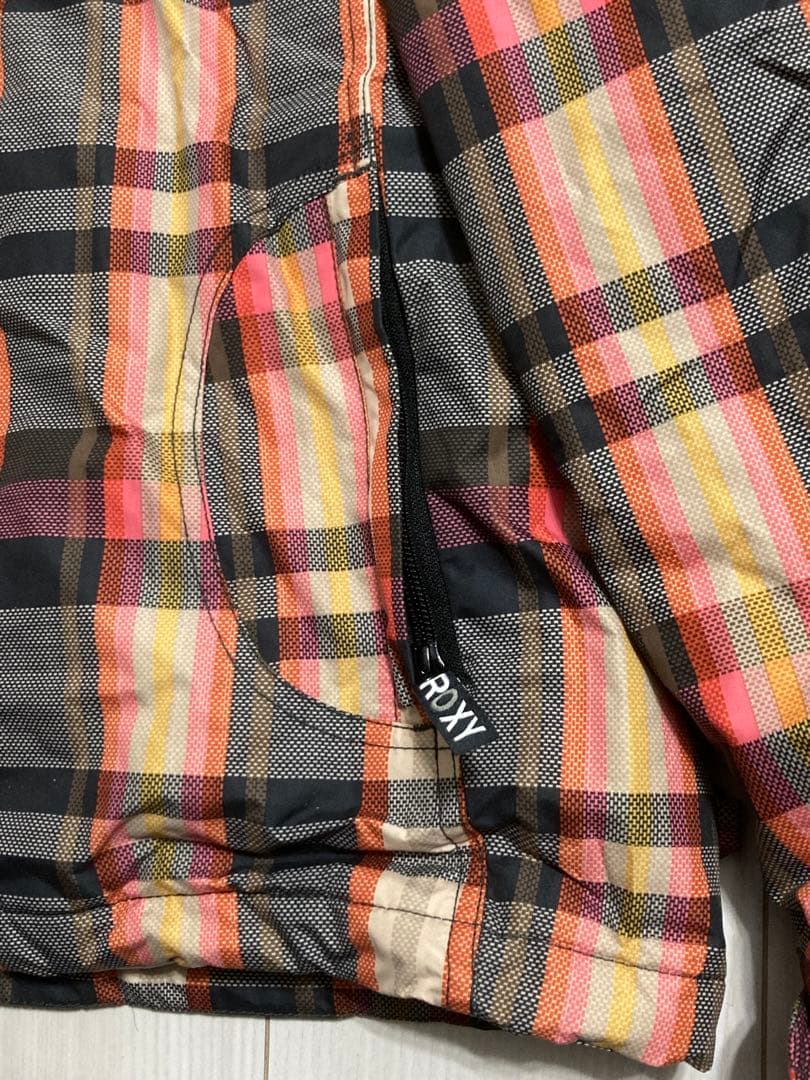 ROXY スノーボード(スキー)ウェアセット 上はM、下はSサイズ チェック柄