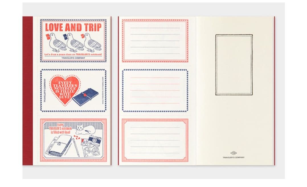 新品　レギュラーサイズ　トラベラーズノート LOVE AND TRIP レッド