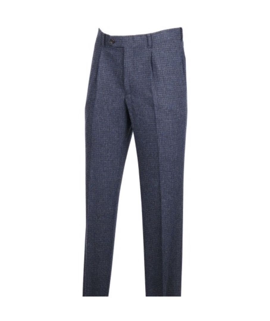 suit select Y4 ダークブルー チェック柄 ビジネススーツ