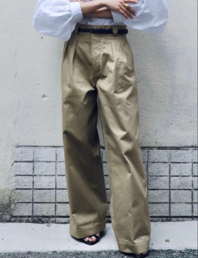 フミカウチダ UNIFORM WEAPON 2-TUCK PANTS 34