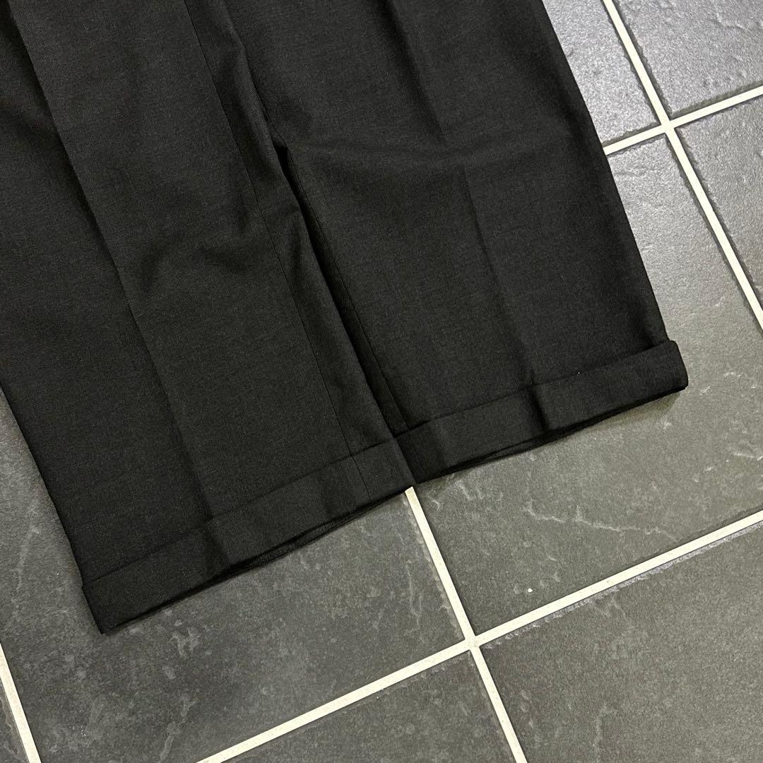 90s vintage 【ツータック　ワイドスラックス　極太　ギャバジン　レア】