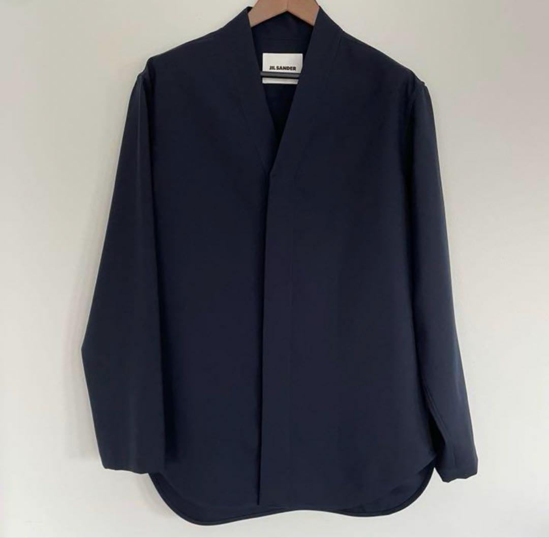 jilsander ジルサンダー ノーカラー　シャツジャケット