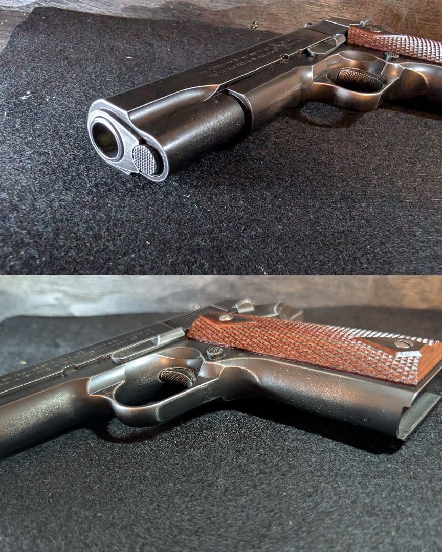 東京マルイ コルトガバメント バトルダメージ塗装 リアルウッドグリップ