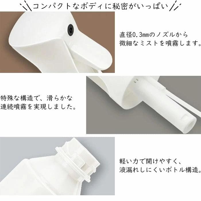 次亜塩素酸水対応【超微細ミスト スプレーボトル】 300ml 【５０本セット】