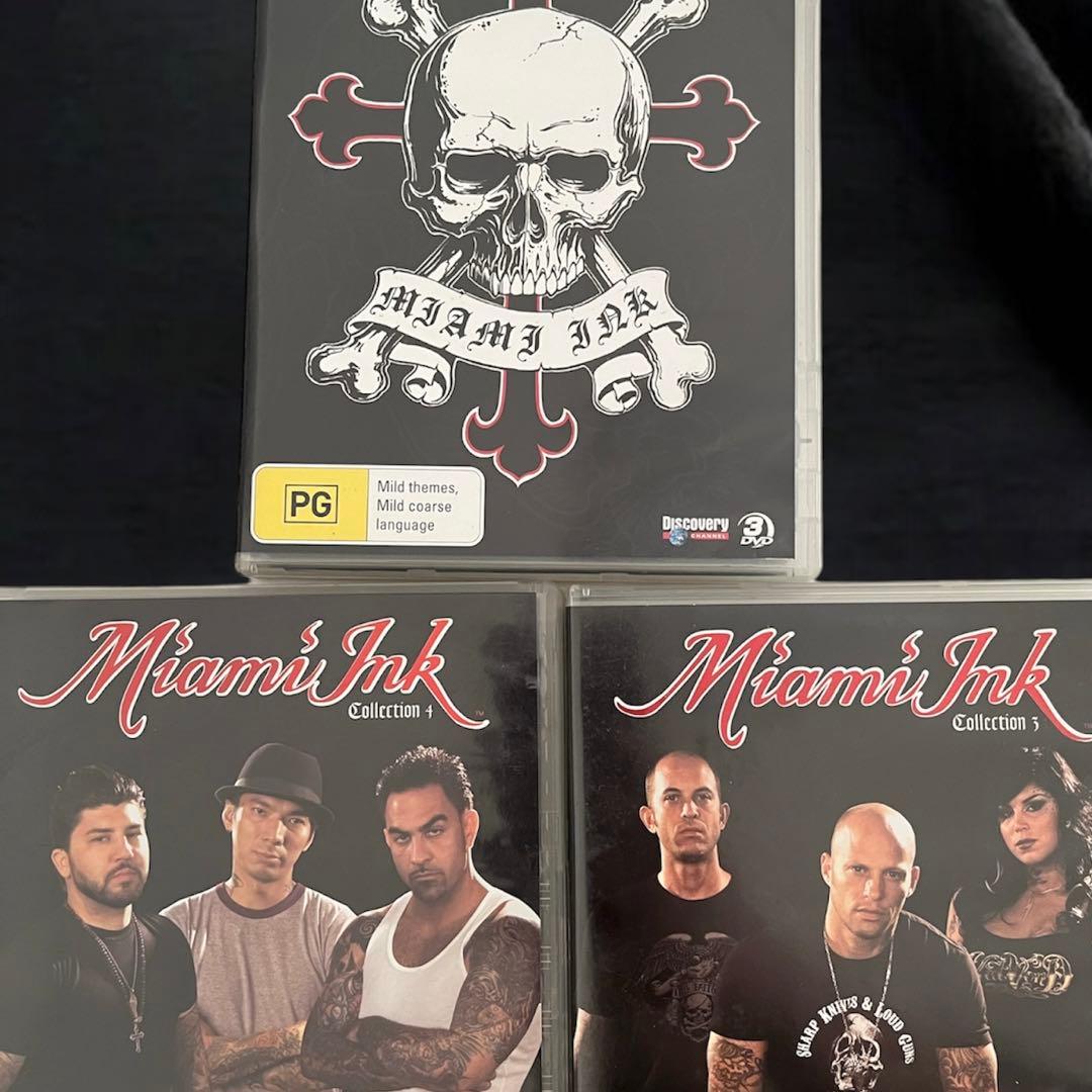 【海外版】海外タトゥーショップ Miami ink DVD 3枚セット 英語版