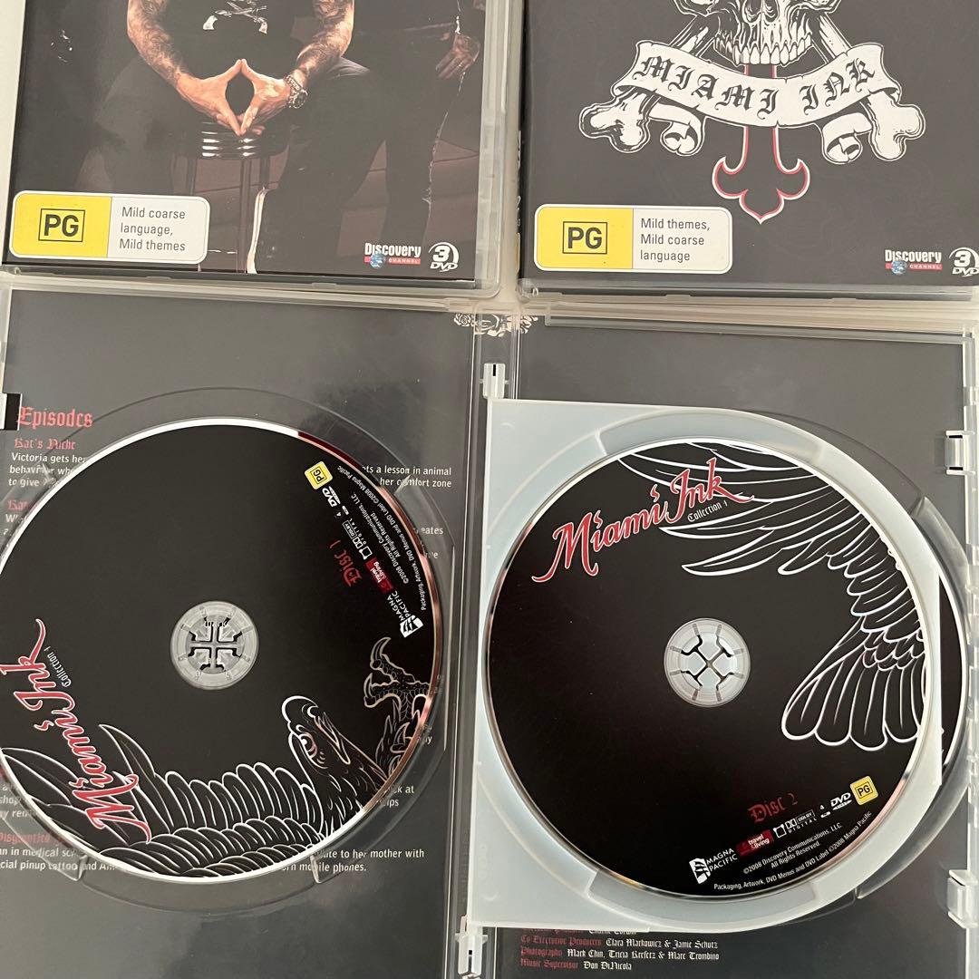 【海外版】海外タトゥーショップ Miami ink DVD 3枚セット 英語版