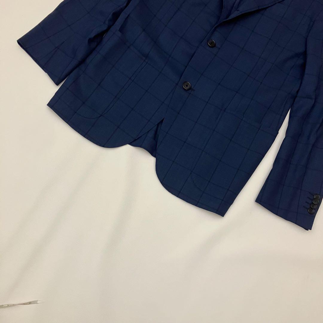 ✨未使用級✨SHIPS ロロピアーナ　テーラード　ウィンドペン　ネイビー　高級