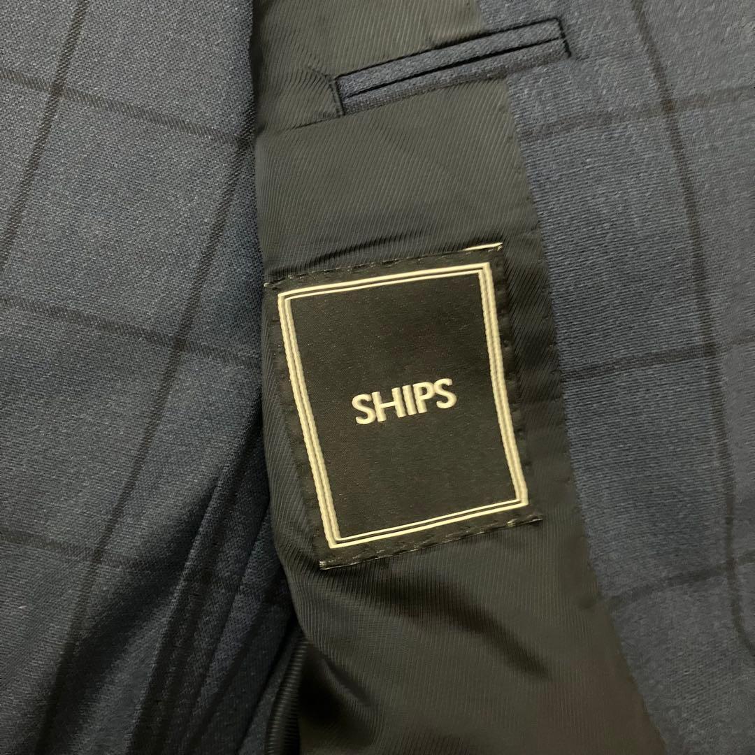 ✨未使用級✨SHIPS ロロピアーナ　テーラード　ウィンドペン　ネイビー　高級