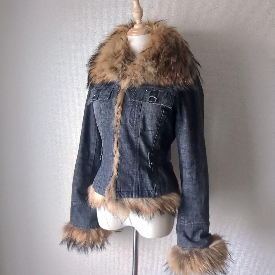 EPOCA リアルファー デニムジャケットラクーン おしゃれ