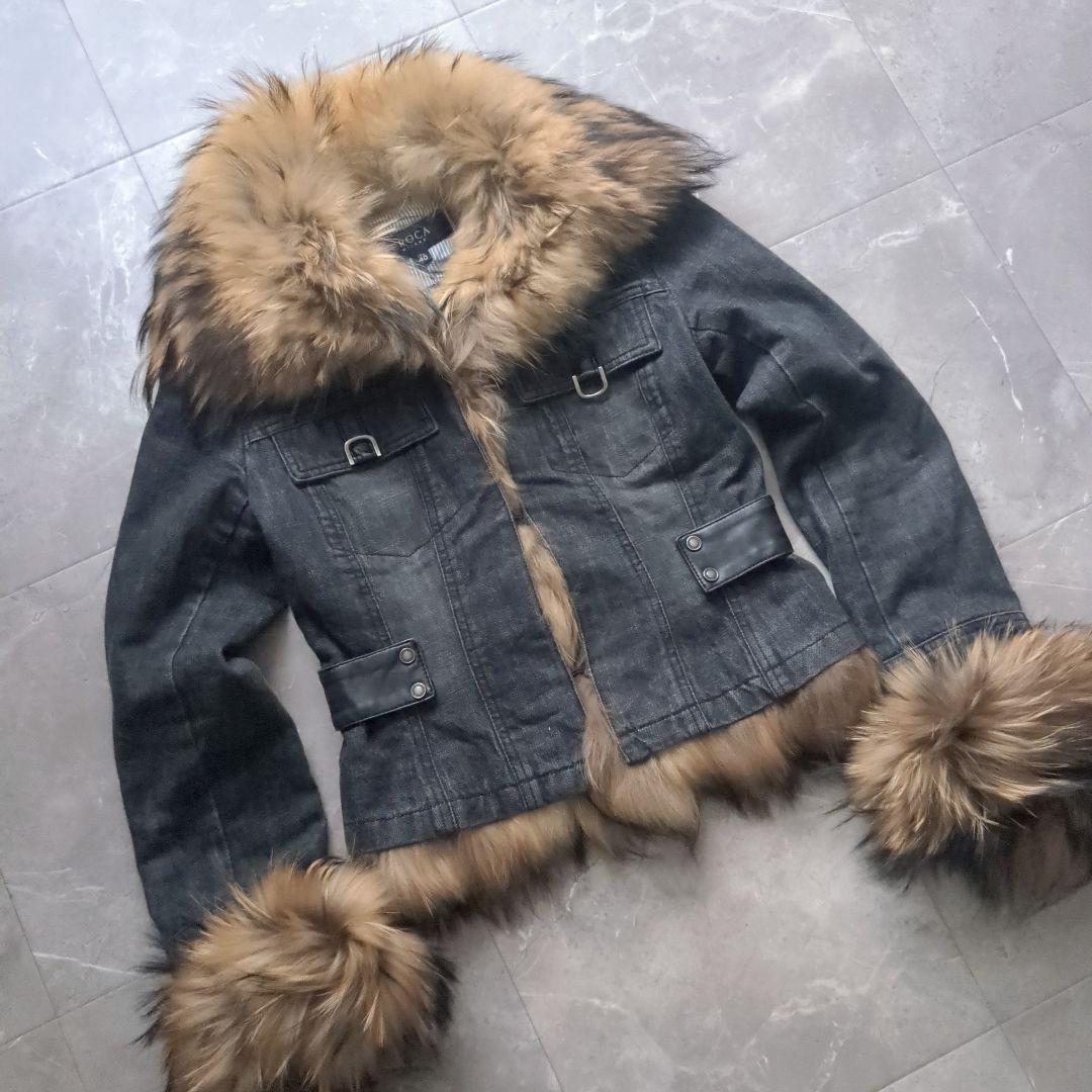 EPOCA リアルファー デニムジャケットラクーン おしゃれ