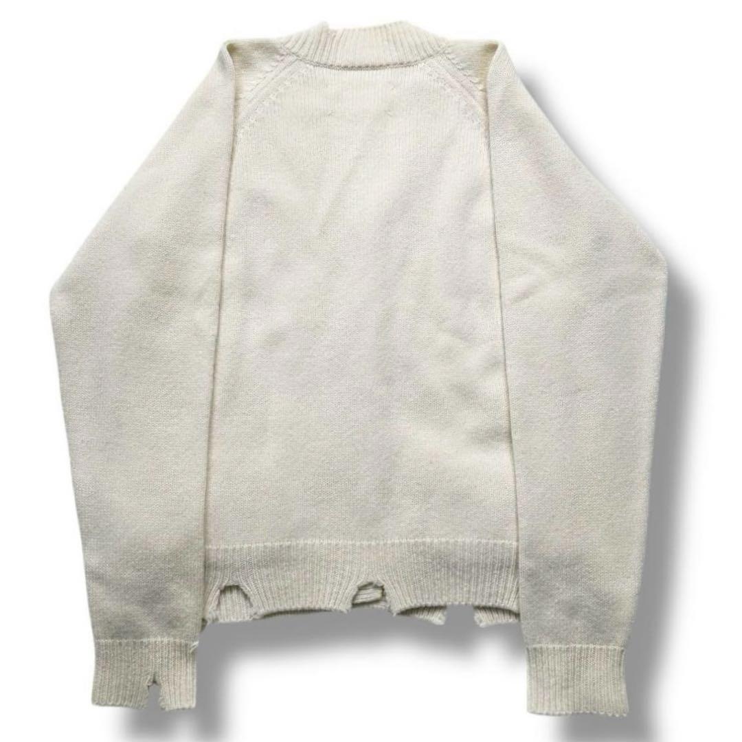 美品 マルジェラ デストロイ ダメージ ニット セーター カーディガン メンズ