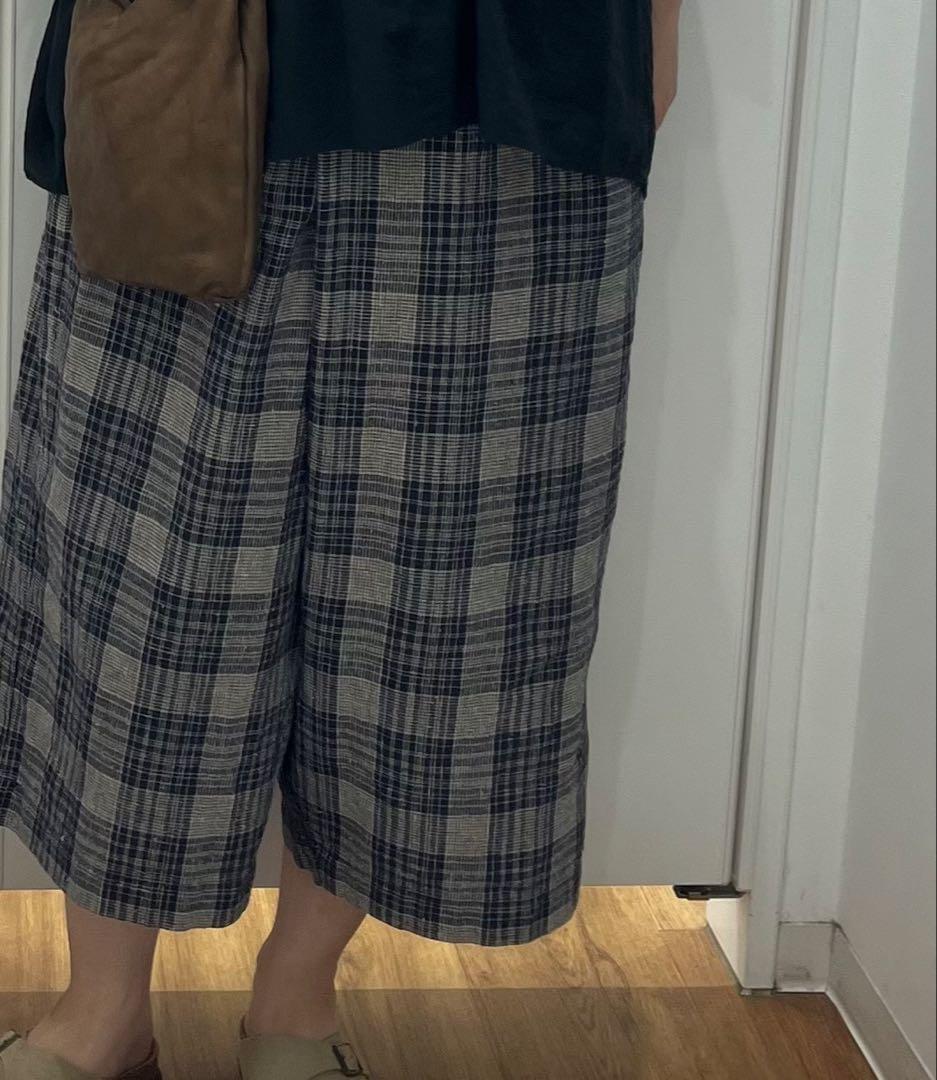 未使用 vm ヴーム 2024SS ワイドタックパンツ チェック パラスパレス