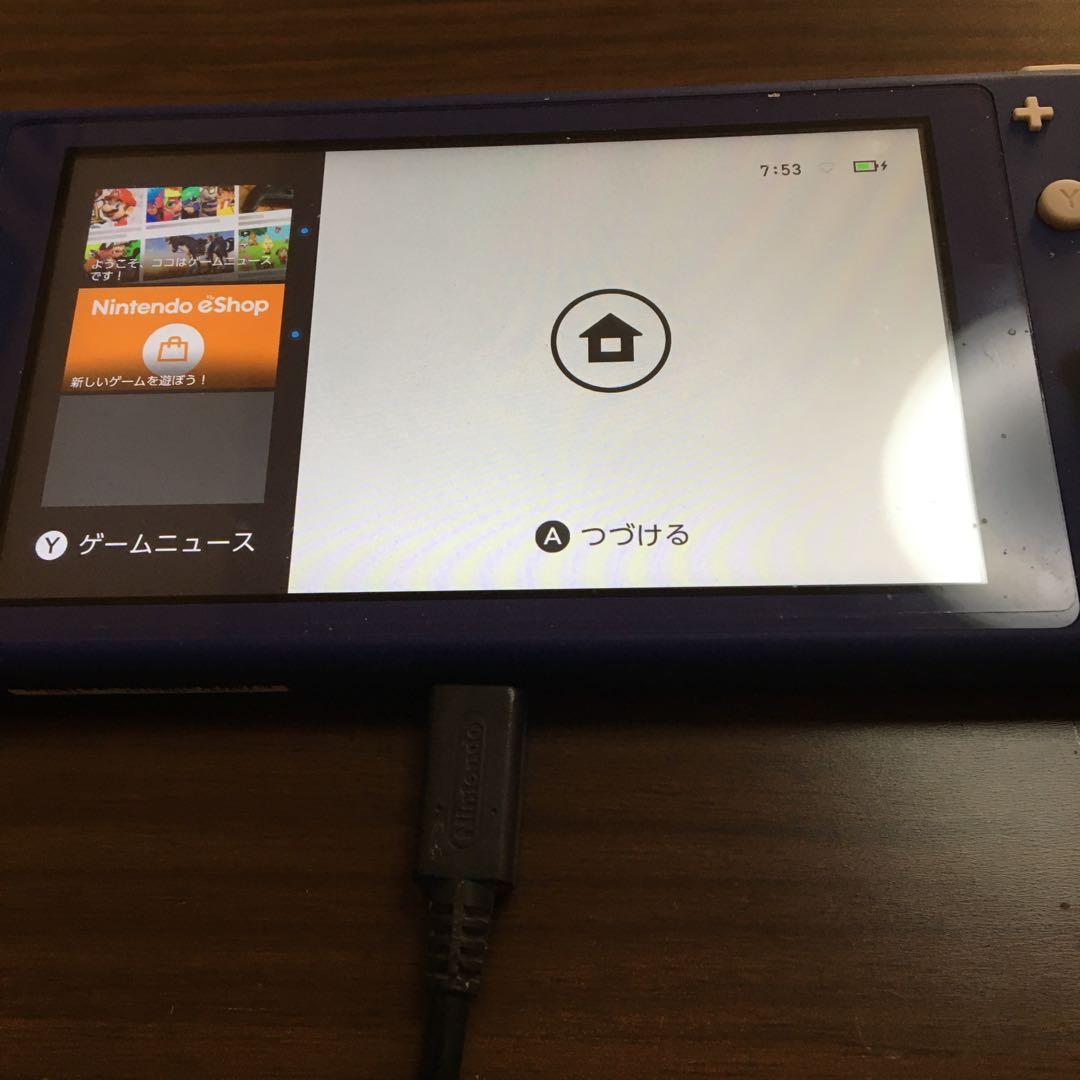 Nintendo Switch Lite 青カスタムスティックキャップ付き