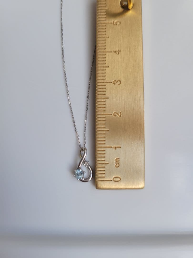 美品★Canal 4℃ K10 WG ネックレス スカイブルートパーズ