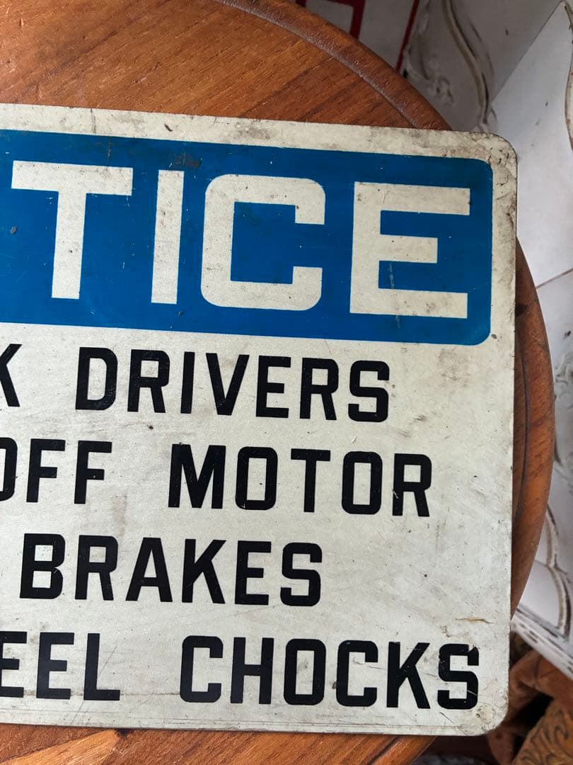 アンティーク　サイン　プレート　看板　道路標識　交通標識　NOTICE アメリカ