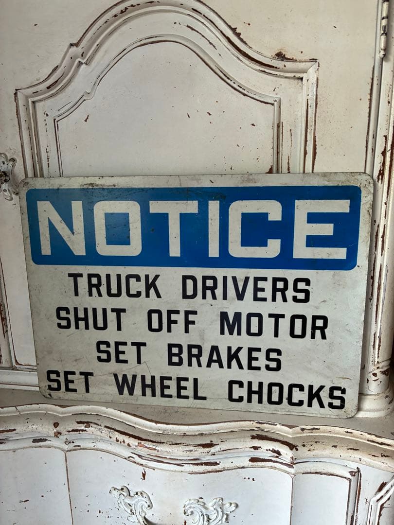 アンティーク　サイン　プレート　看板　道路標識　交通標識　NOTICE アメリカ