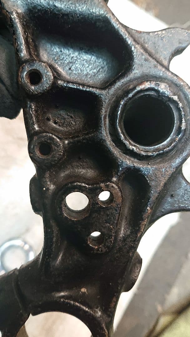 スズキ GT380 三又 中期後期 フロントステム サンパチ 曲がり無し