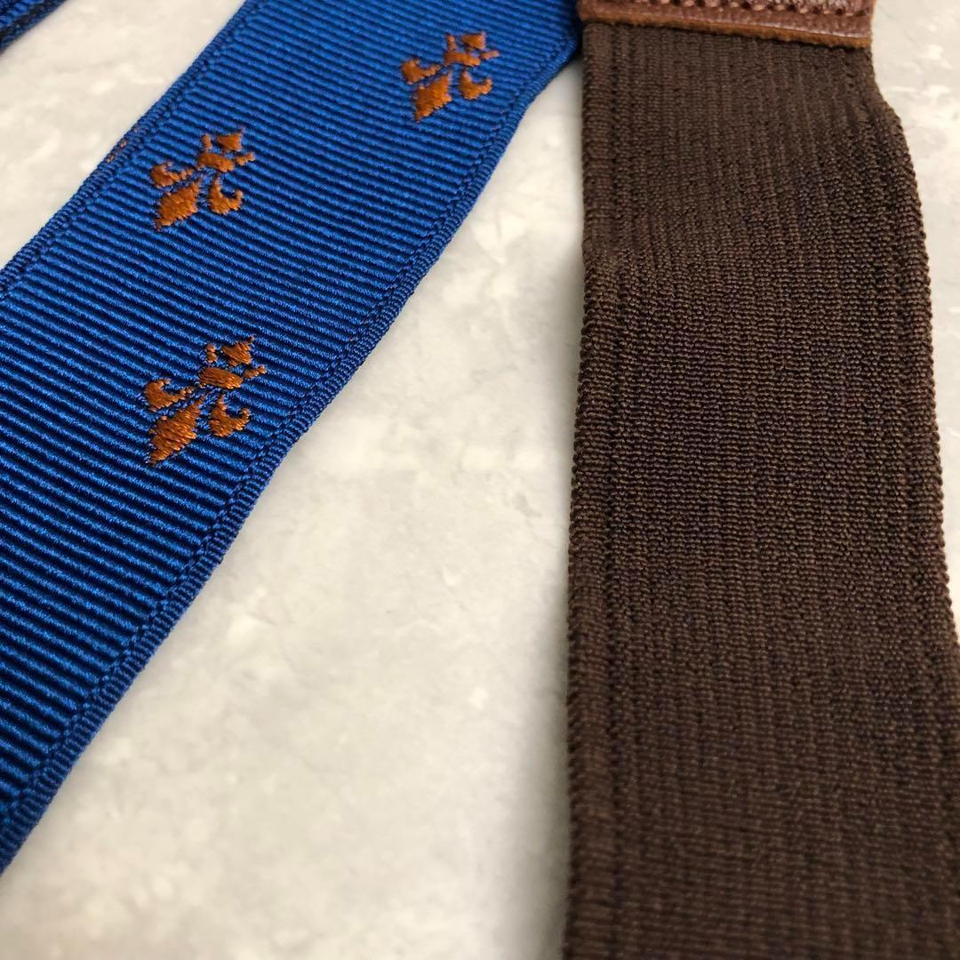 ★美品★ THURSTON サスペンダー 青 オレンジ ブレイシーズ