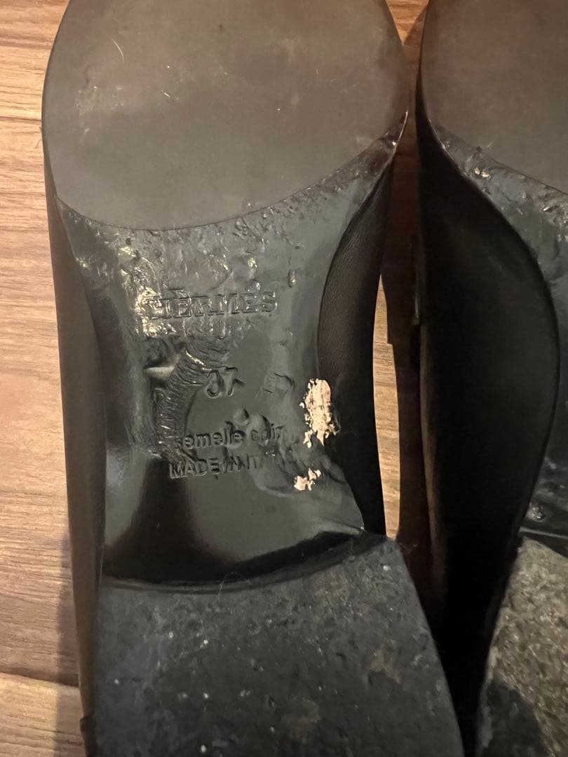 HERMES モカシンパリ 37 ローファー