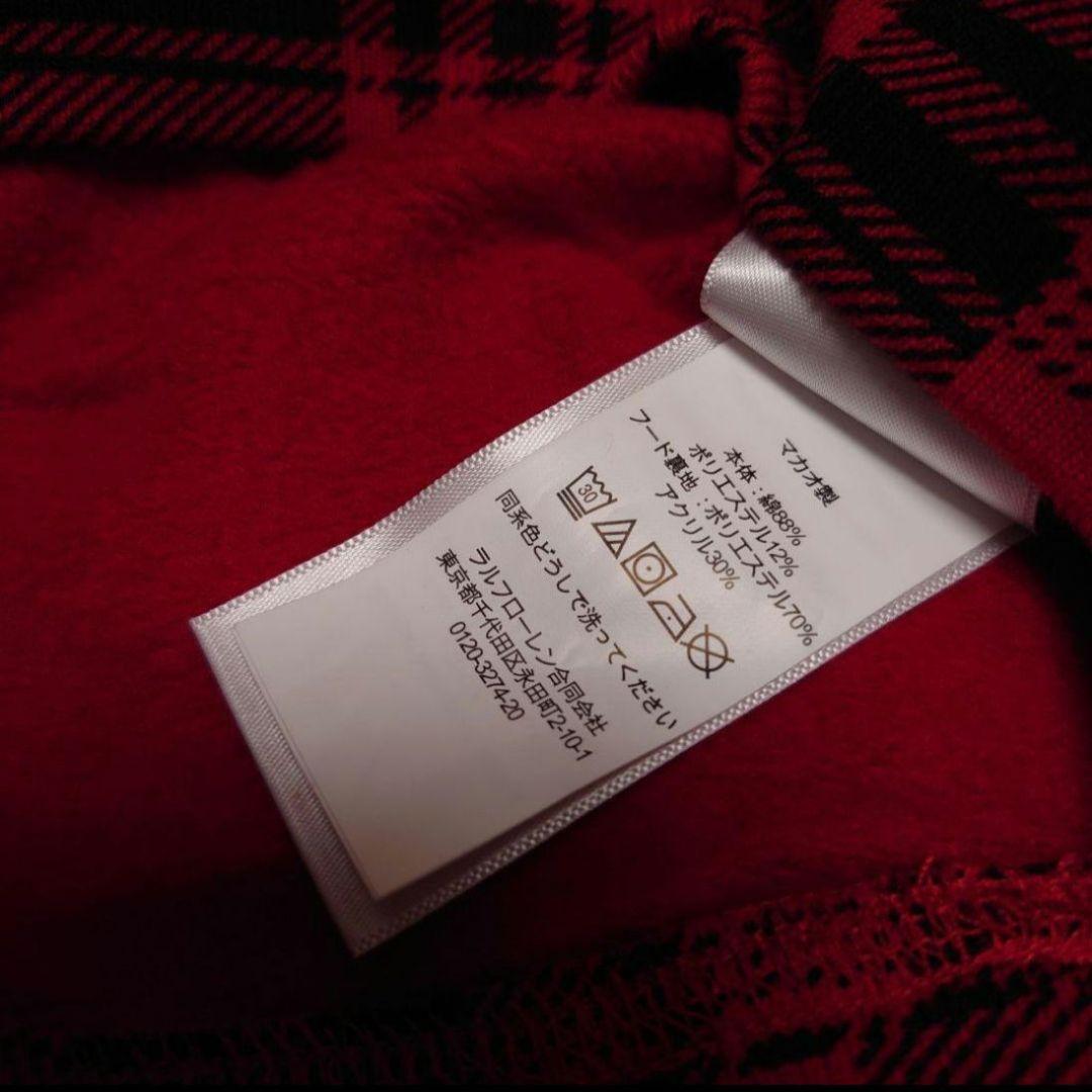 ラルフローレン　ポロベア トレーナー　130サイズ 赤黒チェック