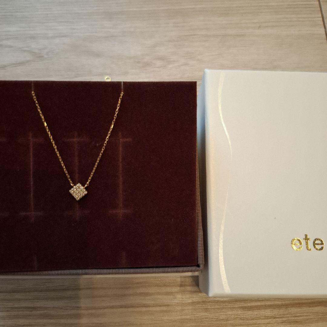 ete K18YG スクエア ネックレス