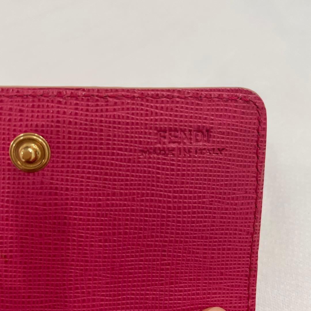 FENDI カードケース　鳥モチーフ　美品　ピンク/ベージュ