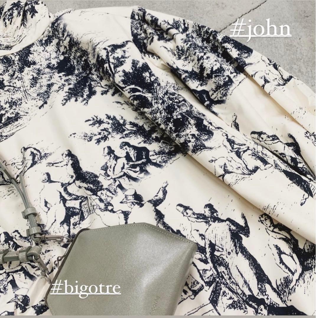 ビョコさん　JOHN フレンチプリントドレス