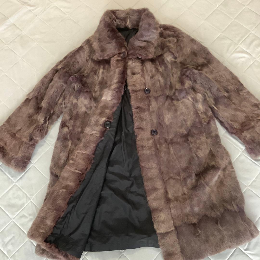 エンバ⭐︎リバーシブル　毛皮コート⭐︎シルク　リス⭐︎美品♪