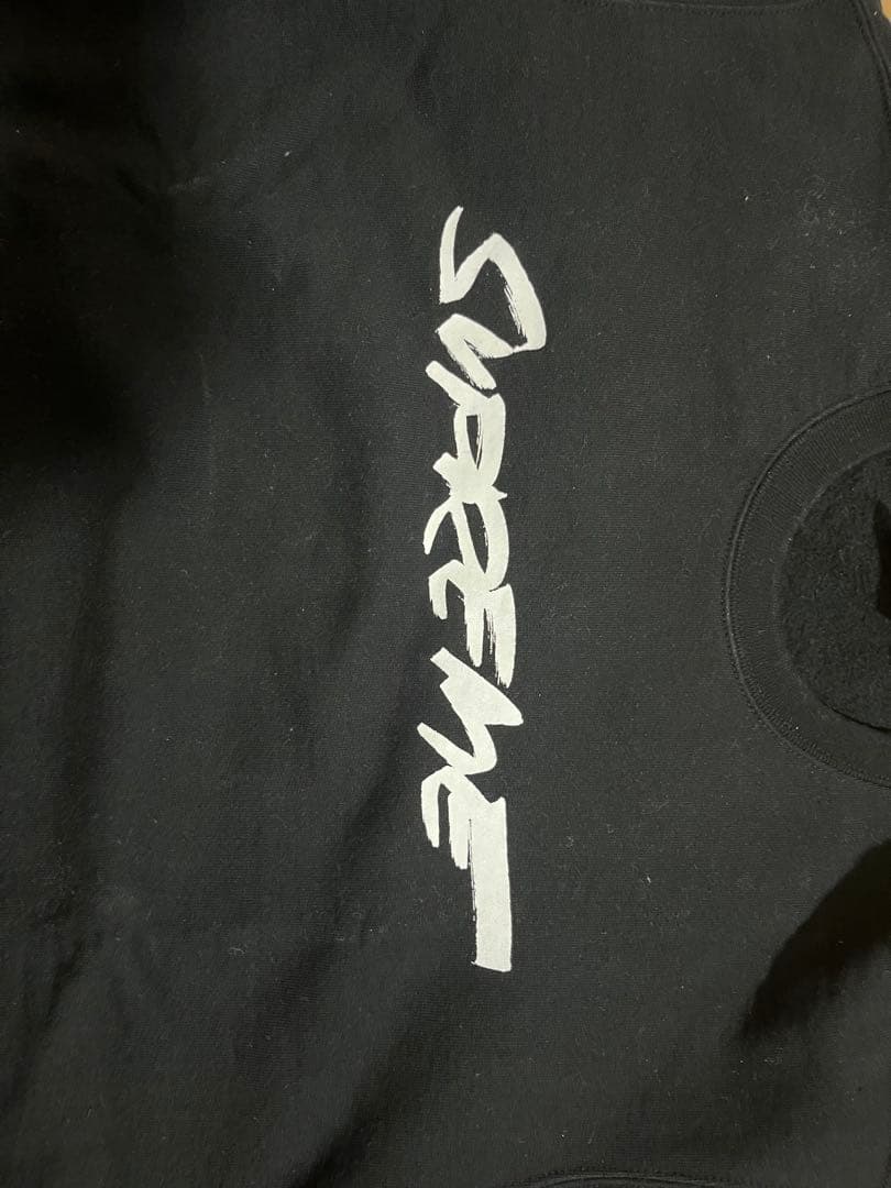 Supreme 黒 ロゴスウェット