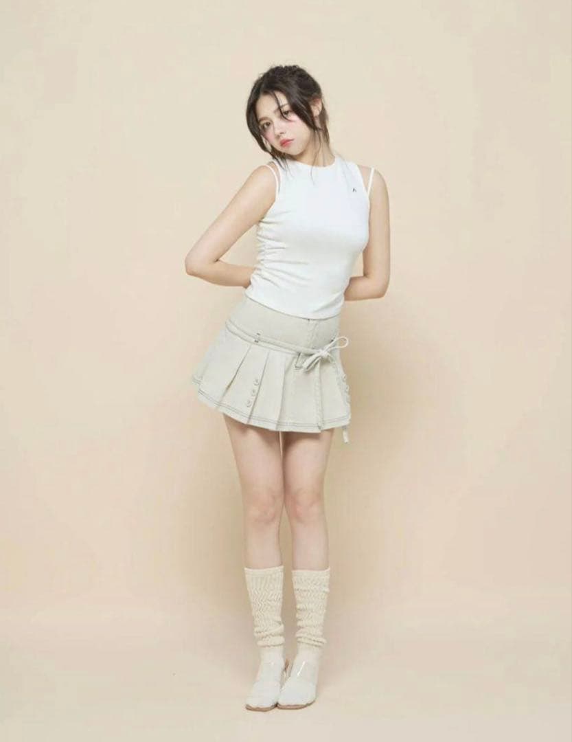 ANDMARY Kika button mini skirt【サイズM】