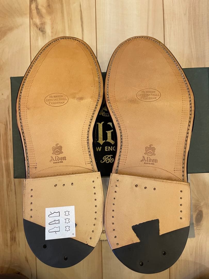 米国製新品Aldenオールデンコードバン バーガンディウィングチップ US8.5