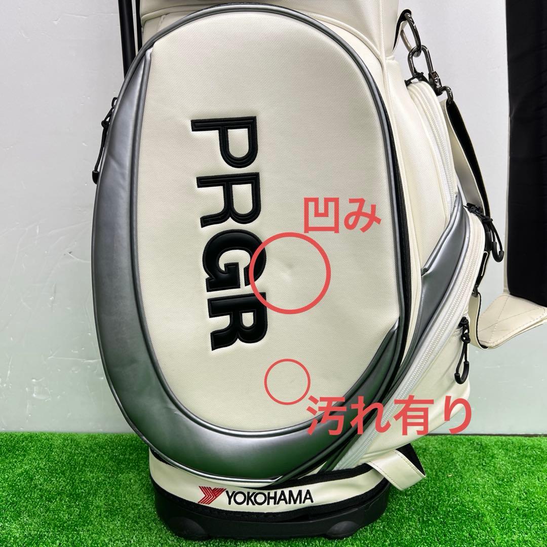 PRGR プロギア　ゴルフバッグ　キャディバッグ　9インチ　ホワイト　メンズ