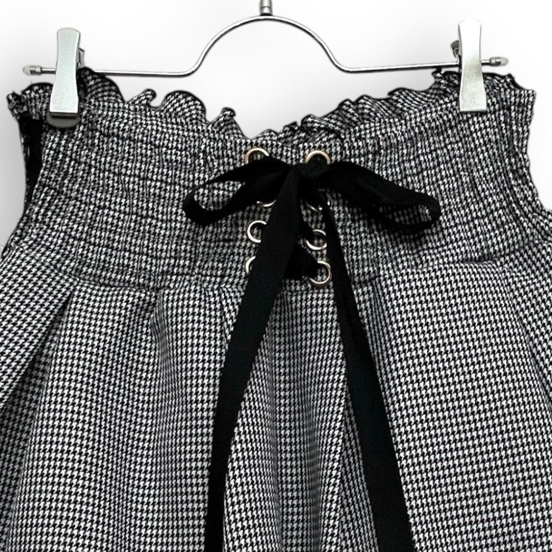 LIZ LISA リズリサ 2連リボンベルトスカパン ミニスカート チェック