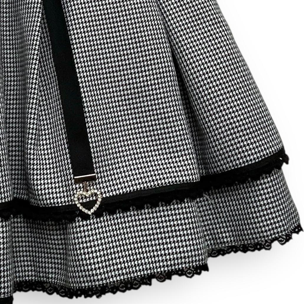 LIZ LISA リズリサ 2連リボンベルトスカパン ミニスカート チェック