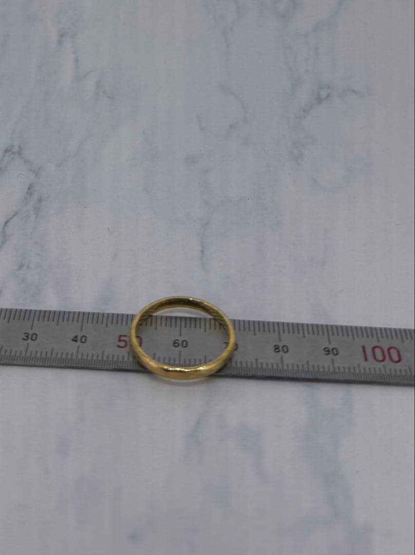 k24純金指輪　手作りリング
