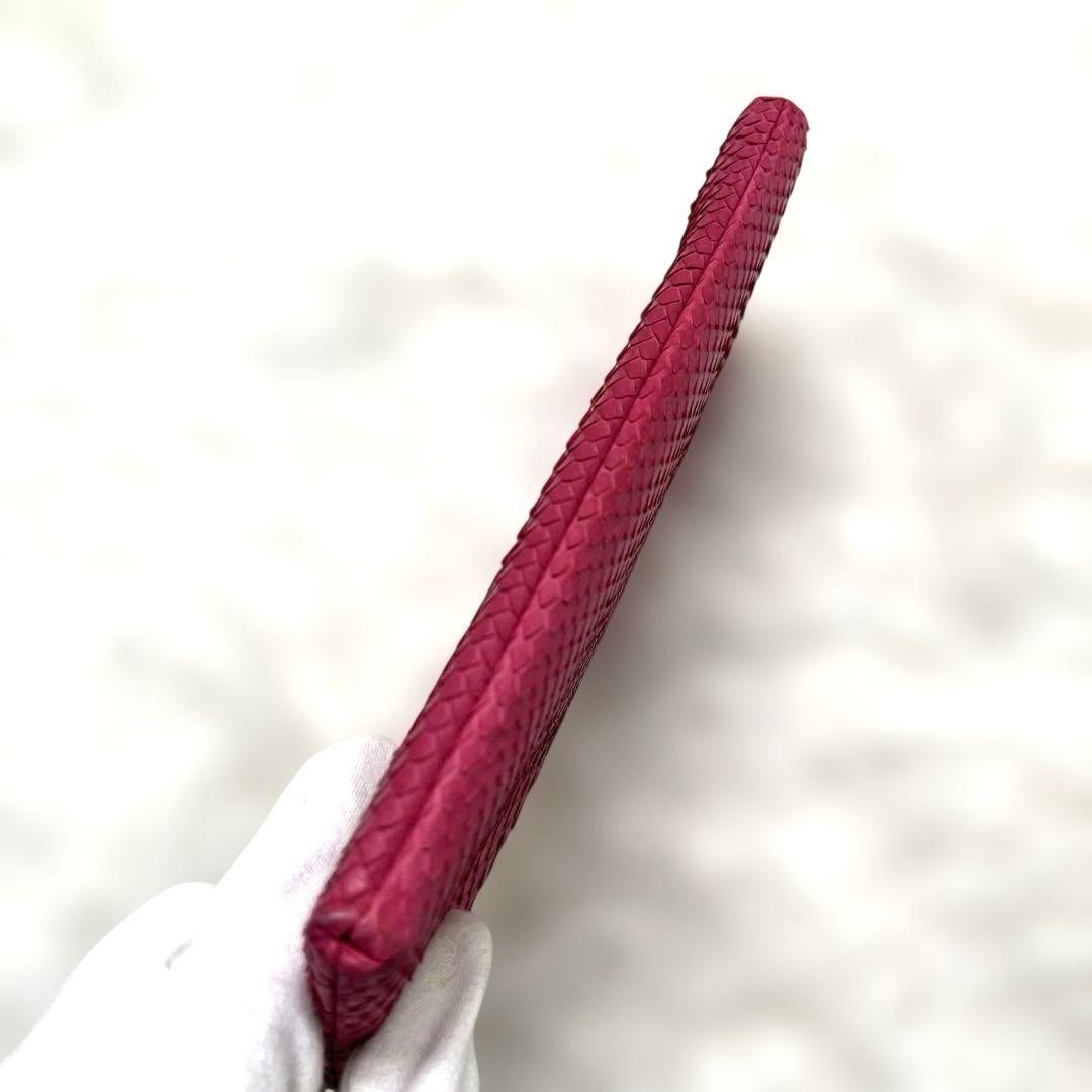 極美品 ATAO アタオ　リモパイソン　L字ファスナー　長財布 ピンク 金具ロゴ