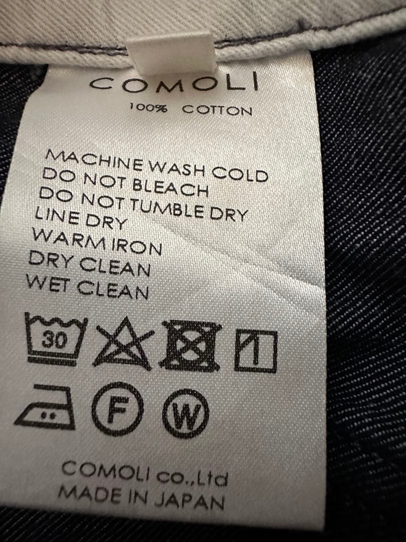 COMOLI コットンツイルローストリングパンツ ワイドテーパード サイズ2