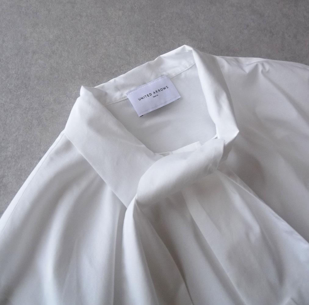 美品 ユナイテッドアローズ TOKYO 2万 ボウタイブラウス ホワイト 520