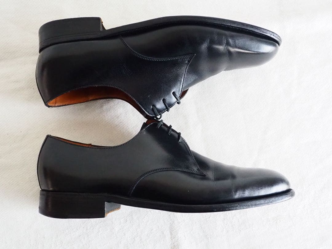 靴 J.M Weston 553 Black Derby Shoes