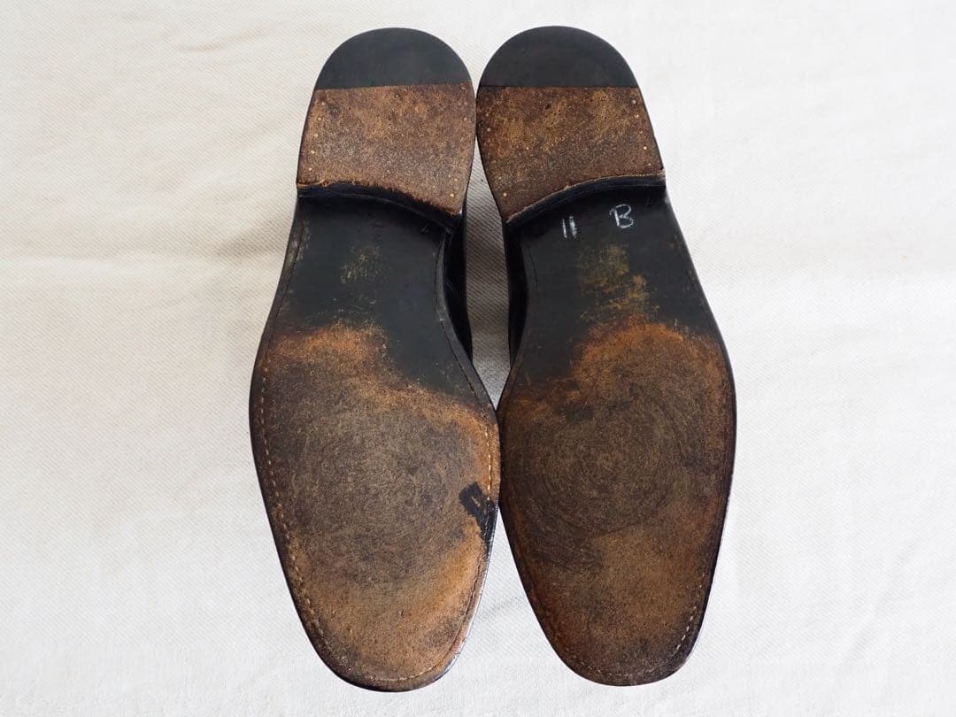 靴 J.M Weston 553 Black Derby Shoes