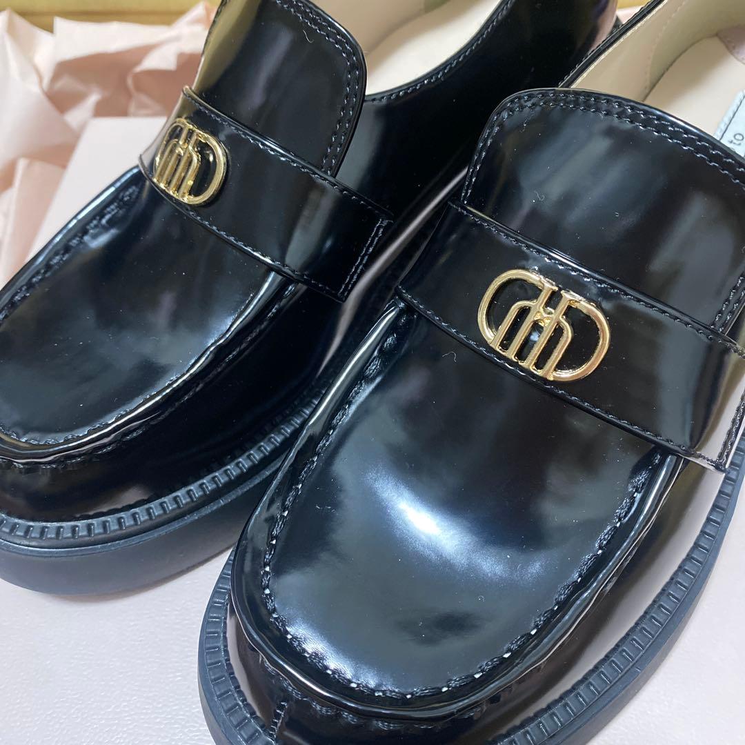 靴 Her lip to Trois Logo Loafers (black) 37