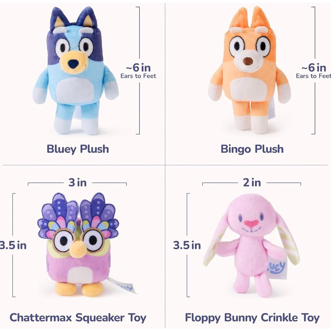 日本未発売GUND Bluey 公式 5ピース ぬいぐるみプレイセット 知育玩具