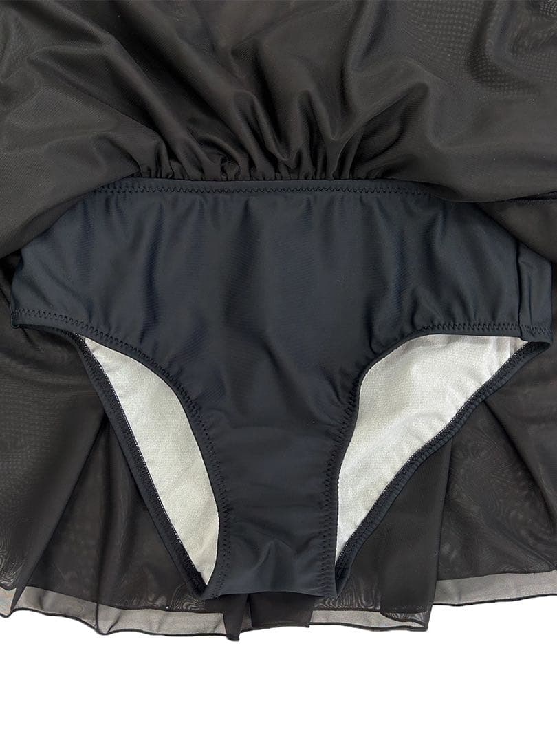 PEAK&PINE シアー素材袖付きオフショルダースカートビキニ（248016）