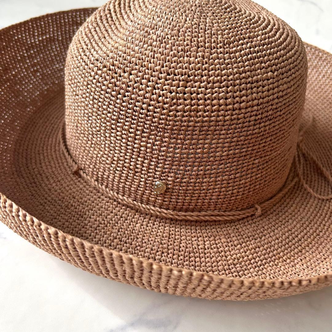 【極美品】ヘレンカミンスキー プロヴァンス12 麦わら帽子 ヌガー ラフィア