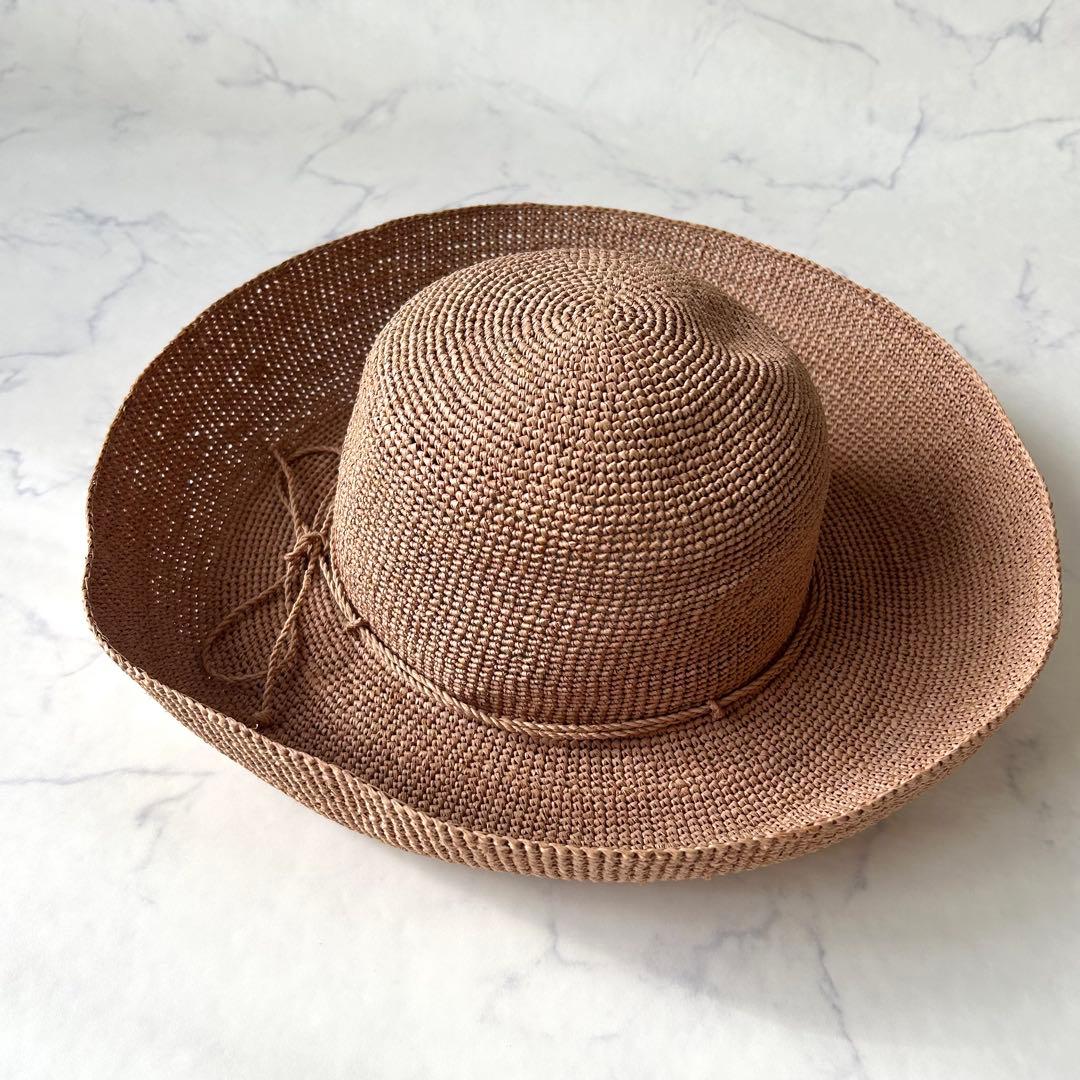 【極美品】ヘレンカミンスキー プロヴァンス12 麦わら帽子 ヌガー ラフィア