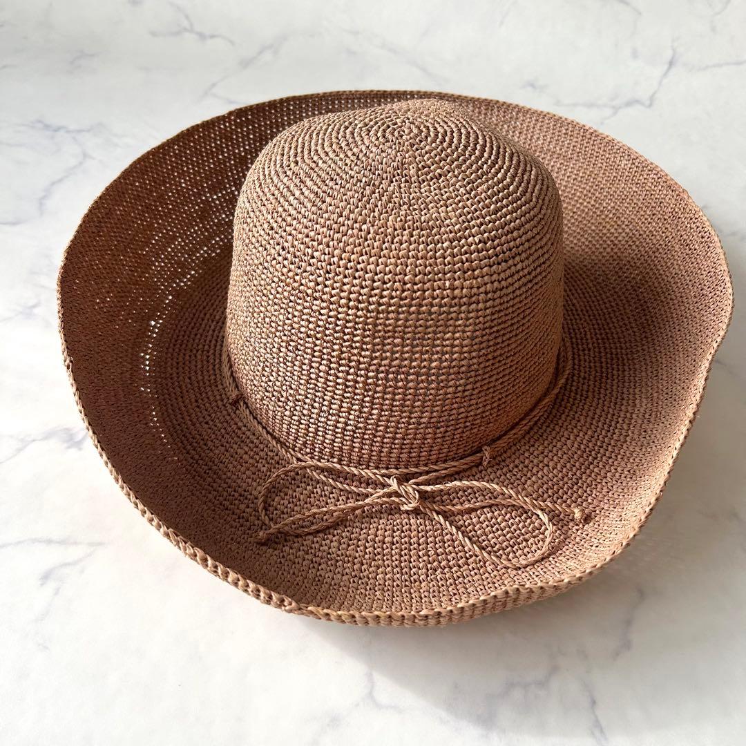 【極美品】ヘレンカミンスキー プロヴァンス12 麦わら帽子 ヌガー ラフィア